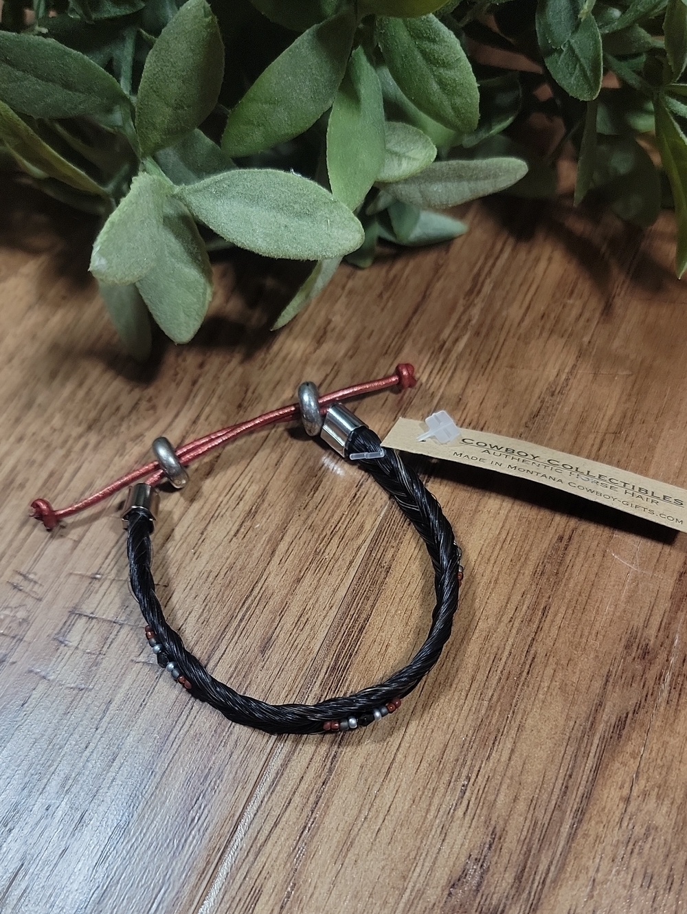 NWT~Cowboy Collectibles Authentic Horse Hair Bracelet -